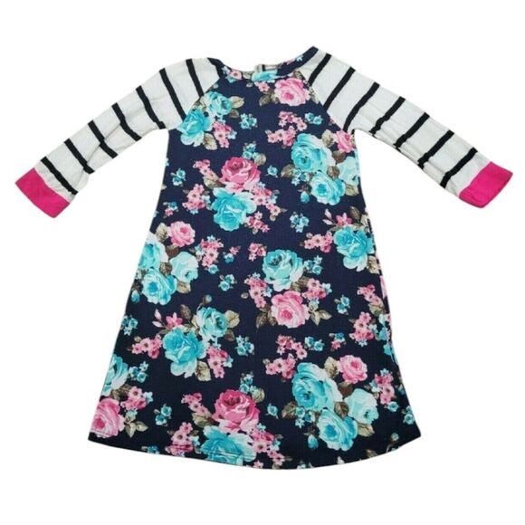 Casual stripe and floral dress - Picture 1 of 1